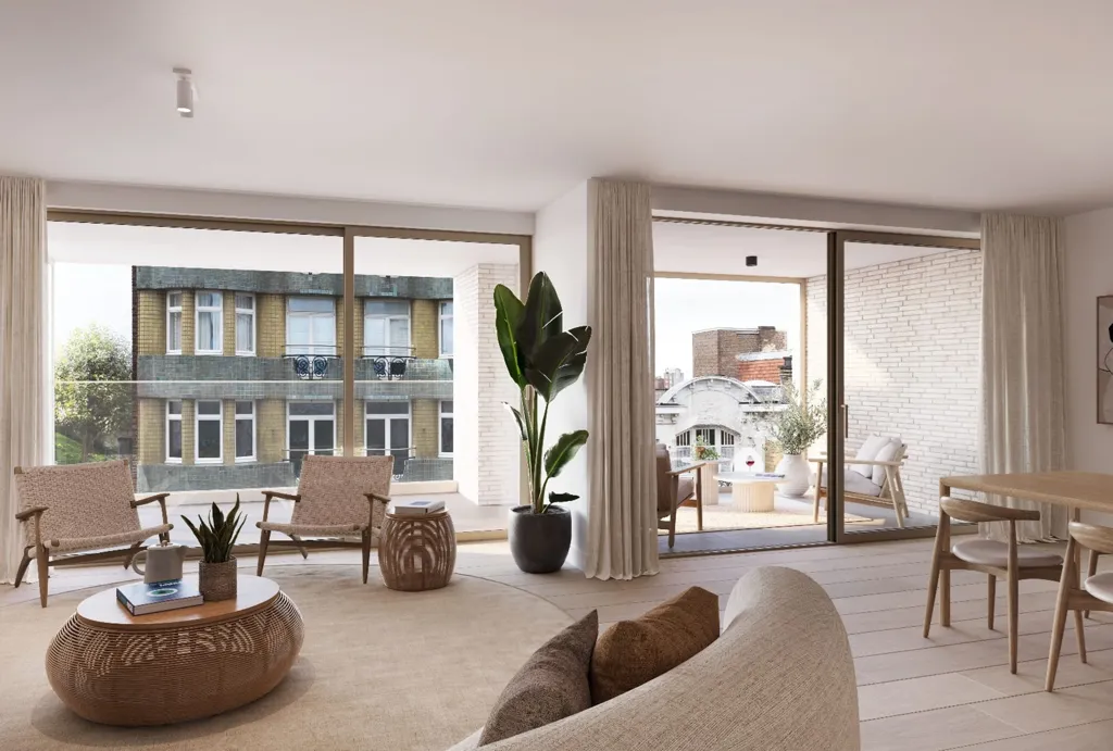 Séjour - Appartement Moderne avec Terrasse à De Panne