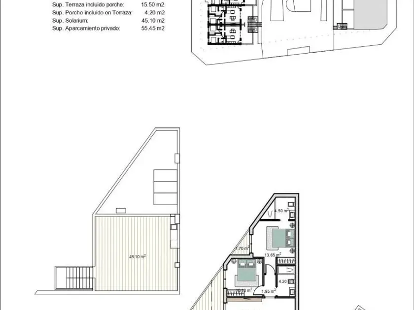 Planimetria - New Bungalows with Pool in Roldán, Murcia