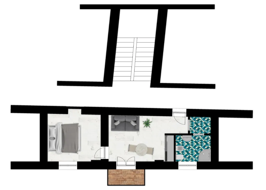 Plaan - Rented Two-Bedroom Apartment with Balcony in Como