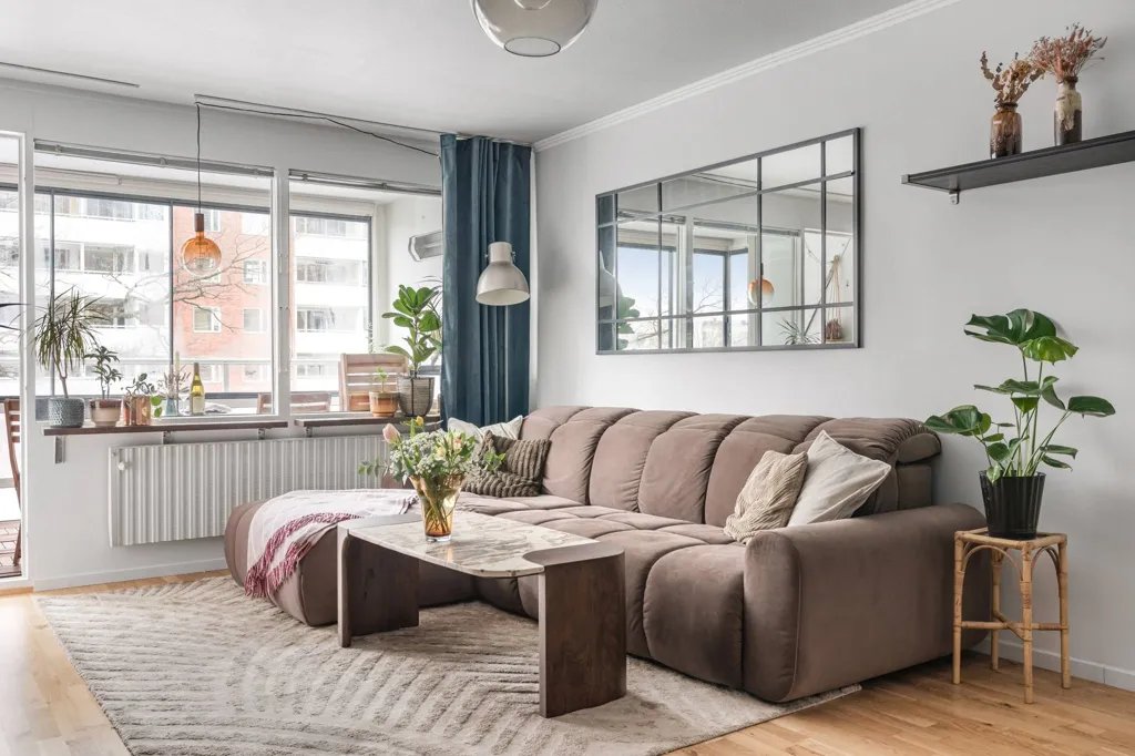 Soggiorno - Apartment with Glass Balcony in Huvudsta