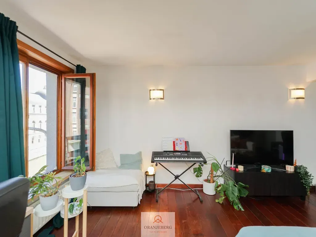 Séjour - Appartement avec Terrasse et Vue sur la Leie à Gand
