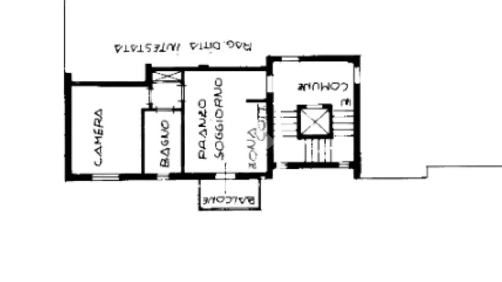 Floor Plan - Two-Bedroom Apartment with Balcony in Cavriago