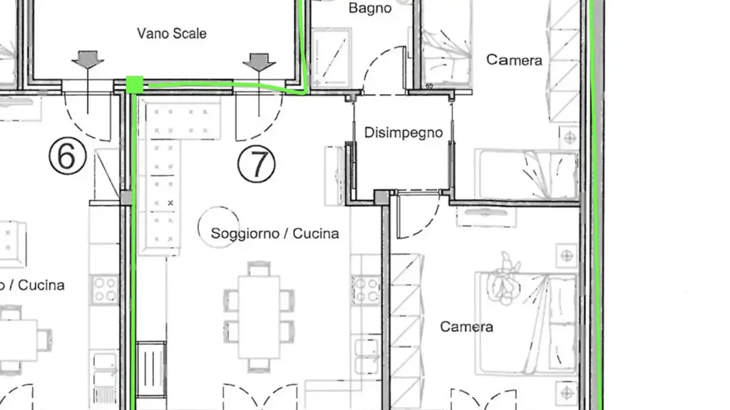 Planimetria - Trilocale with Private Loggia in Calcinato