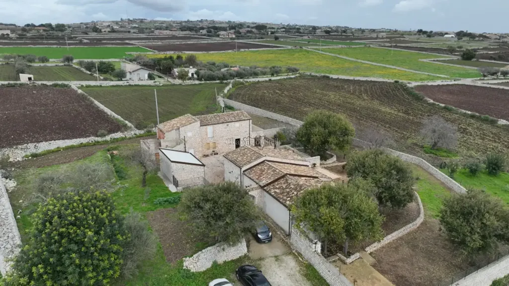Aerial - Historic Stone Villa with Garden in Modica