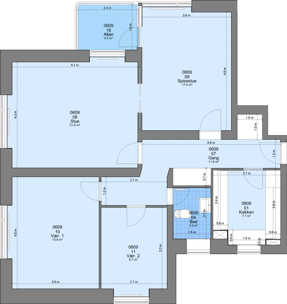 Plan - Spacious 4-Room Apartment in Randers C