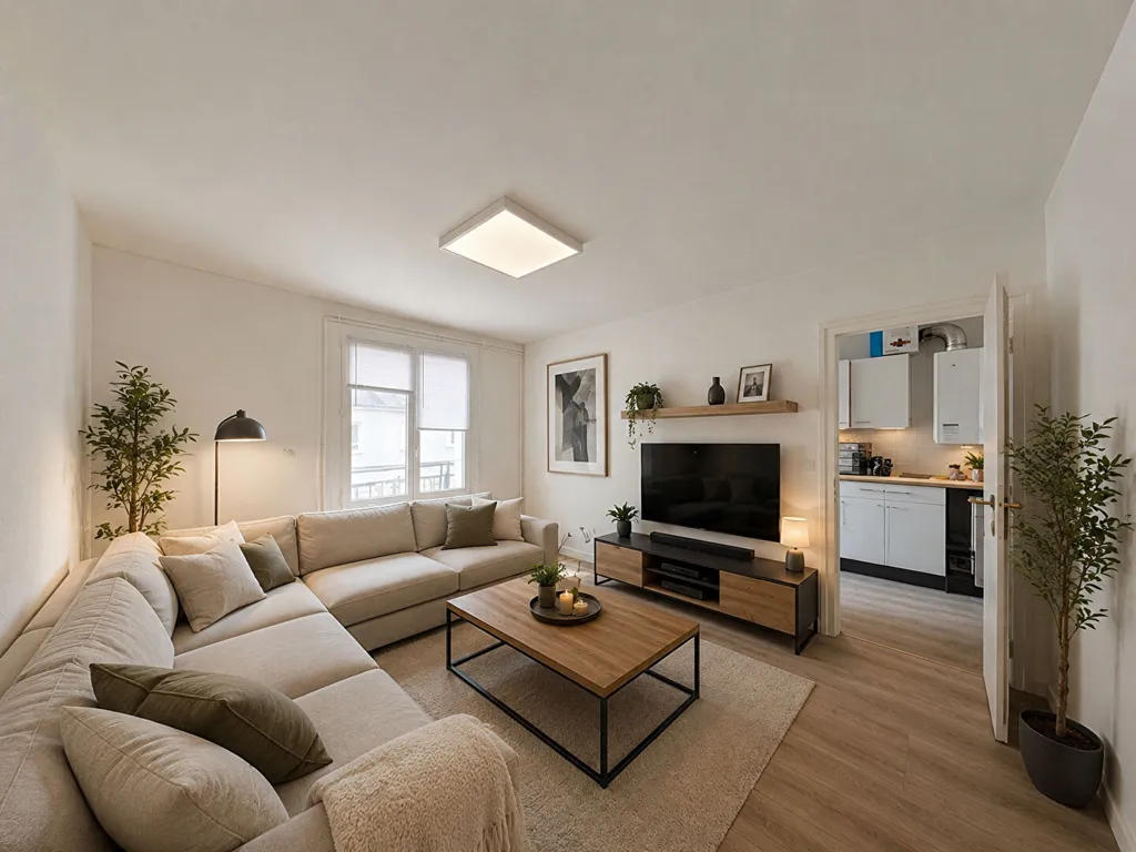 Séjour - Appartement Aménagé en Bureaux à Tours