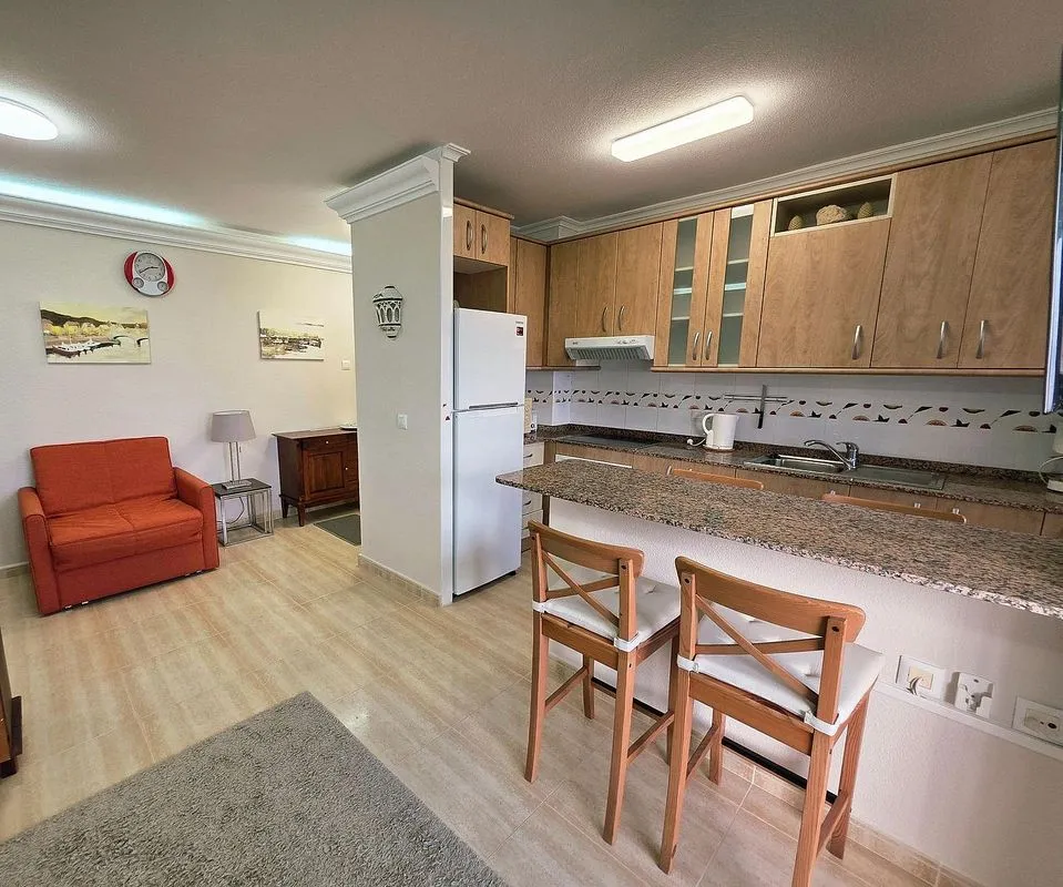Cuisine - Studio Apartment with Pool in Playa del Esparto