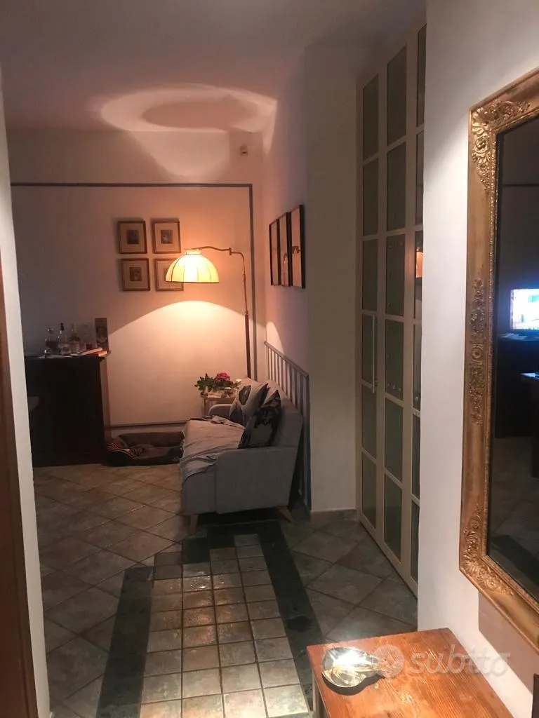 Living Room - Furnished Flat with Garden in Caravaggio