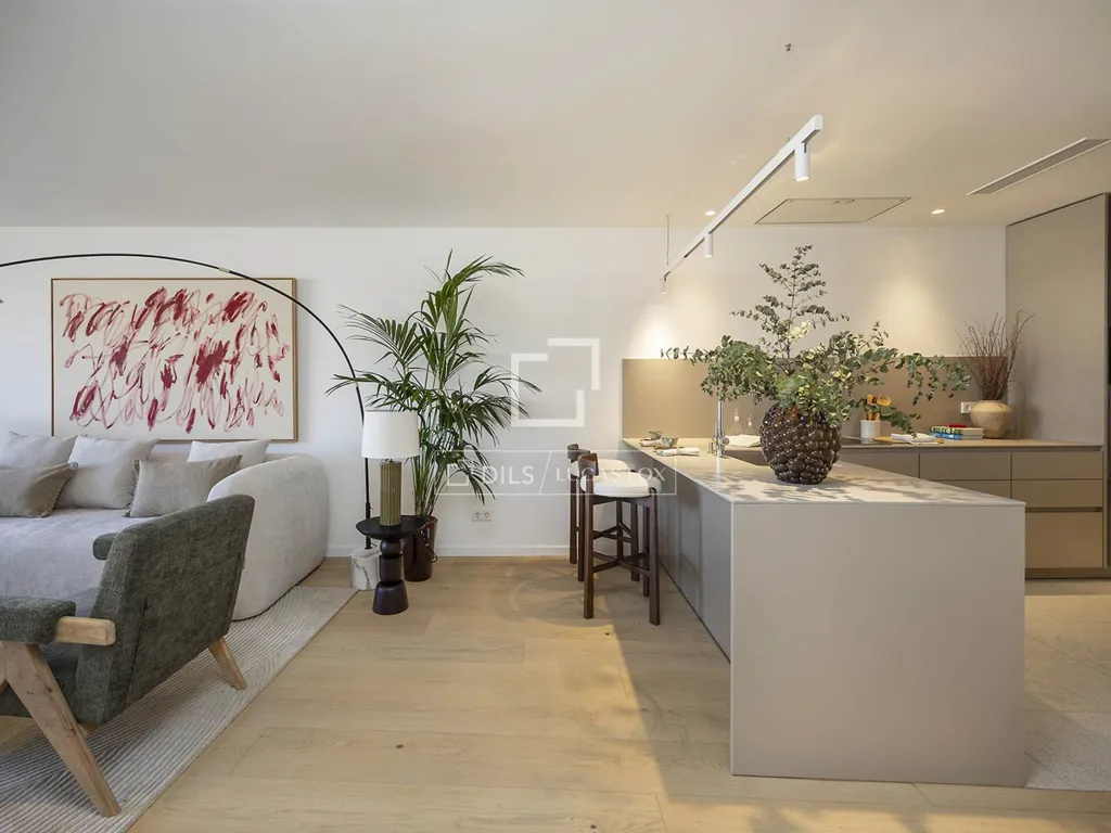 Séjour - Renovated Apartment with Terrace in Eixample Right