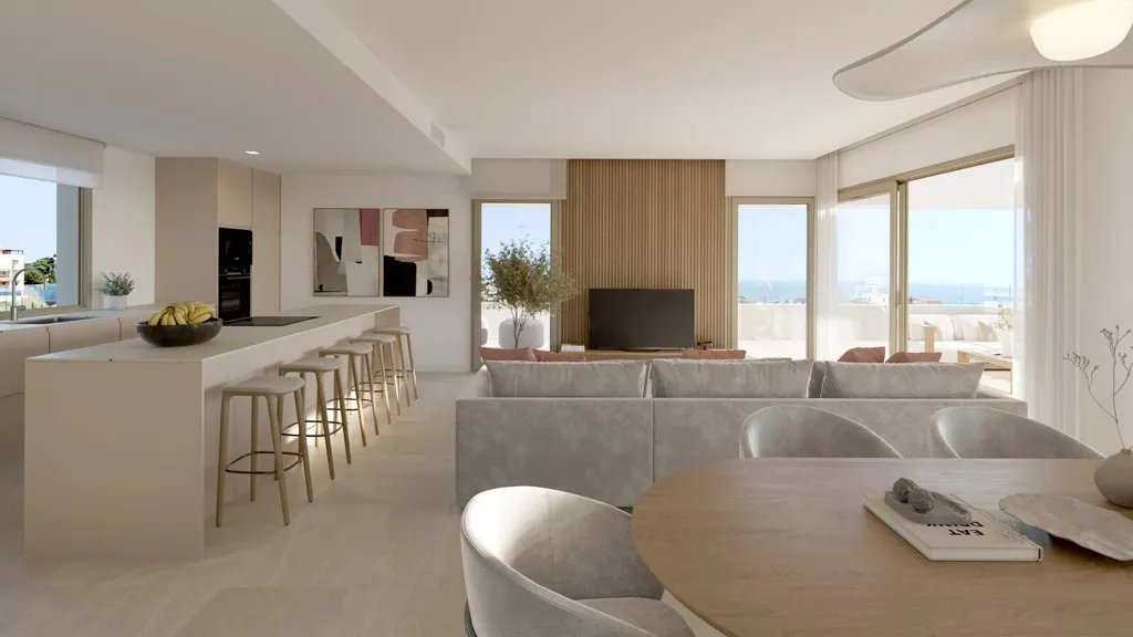 Söögituba - 1-Bedroom Apartment with Sea View in Mijas