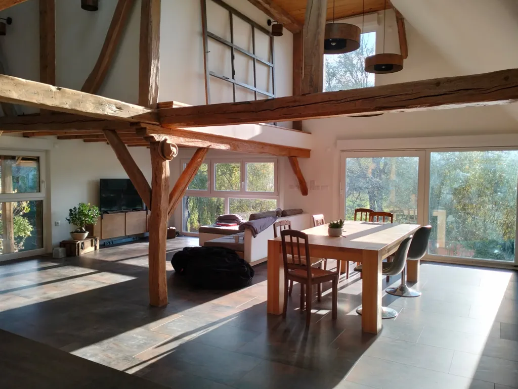 Salle à manger - Loft Rénové avec Vue sur L'Illwald près de Sélestat