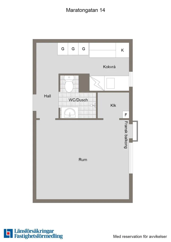 Plan - Apartment with Balcony in Enköping