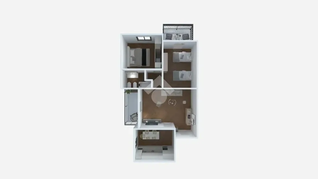 Plan - Bright Trilocale with Balcony in Roncadelle