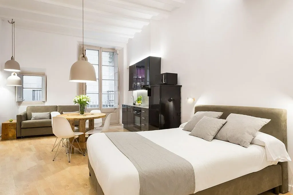 Camere da letto - Studio with Balcony in El Gòtic, Barcelona