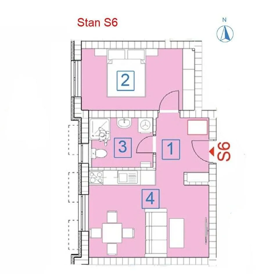 Plaan - New Apartments with Balcony in Đurđevac