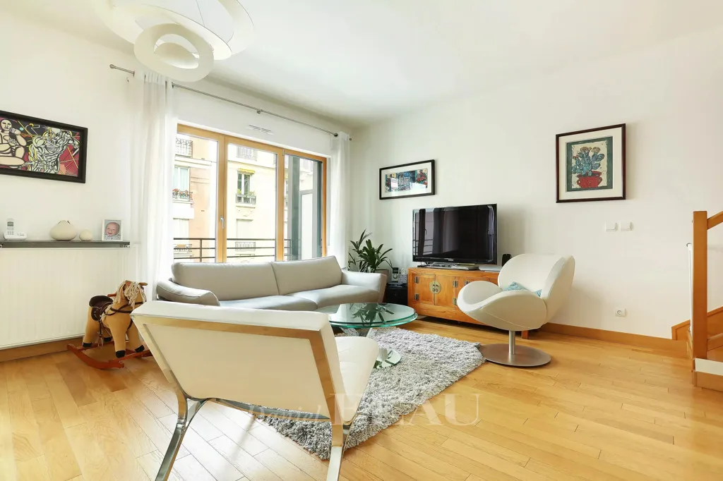 Séjour - Duplex avec Vue Tour Eiffel à Paris XVe - Dupleix