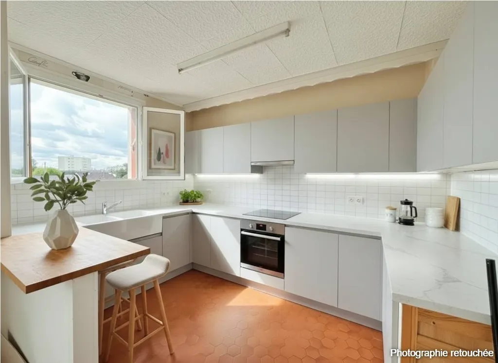 Cucina - 2-Bedroom Apartment with RER E Access in Pontault-Combault