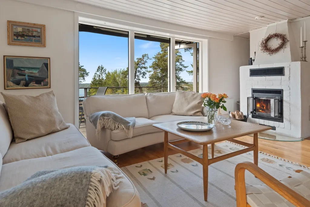 Living Room - Seaside Villa with Sauna & Pool near Ingaröfjärden