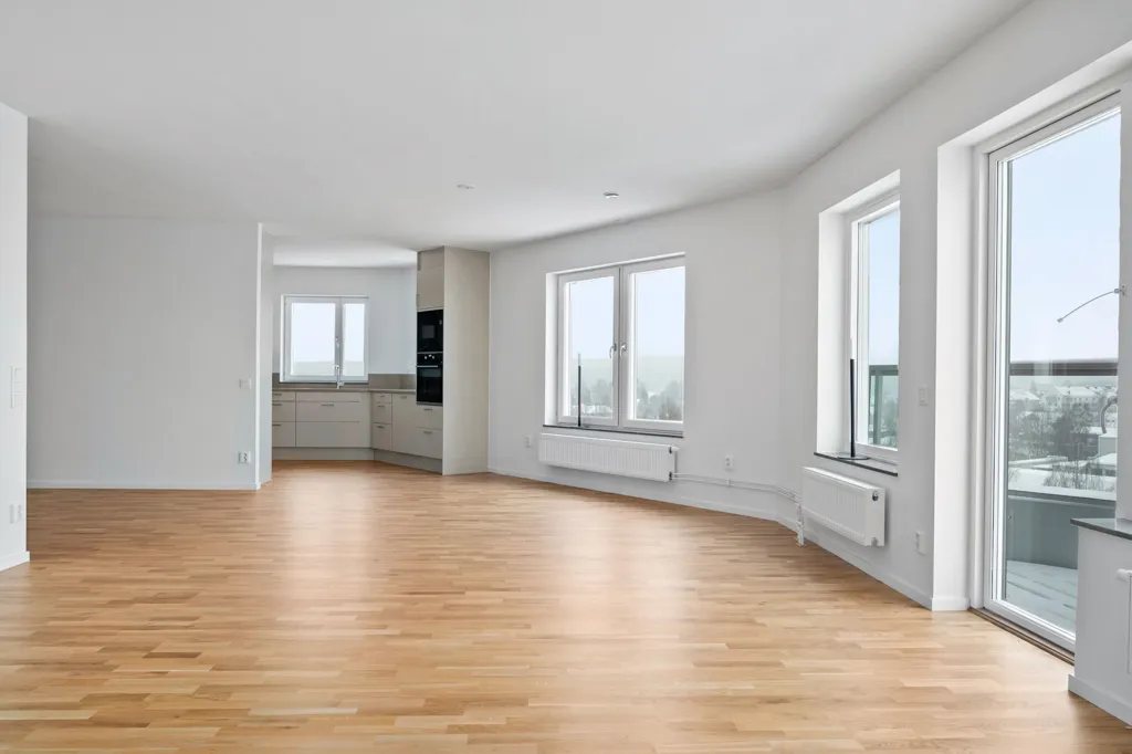 Living Room - Penthouse with River View in Skellefteå