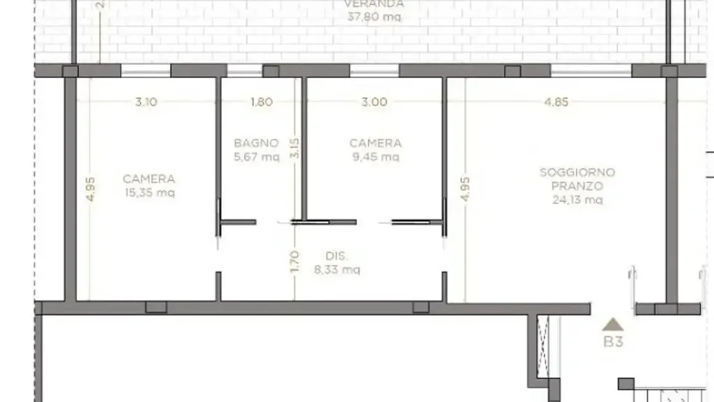Plan - Newly Constructed Apartment with Terrace in Alghero