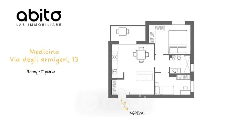 Triplex with Terrace in Medicina