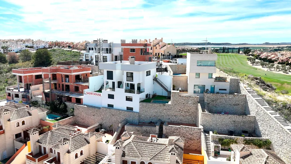 Vue aérienne - Contemporary Villa with Private Pool in Algorfa