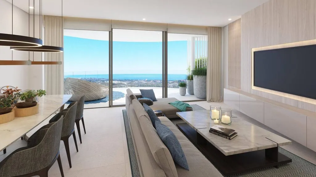 Living Room - Luxury Apartment with Sea View in Benahavís