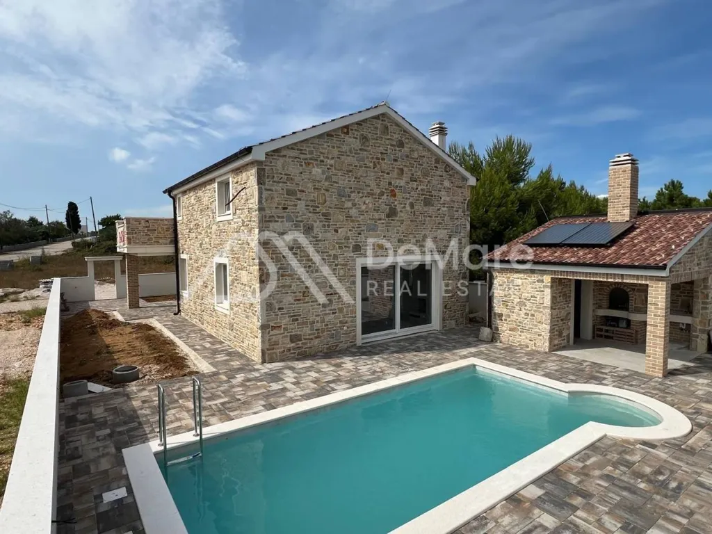 Piscina - Dalmatian Stone Villa with Pool in Vrsi, Zadar