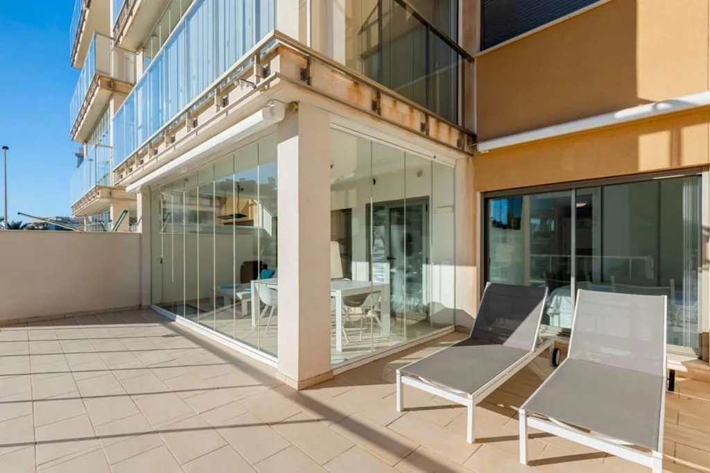 Terrasse - Apartment with Pool in Villamartin, Alicante