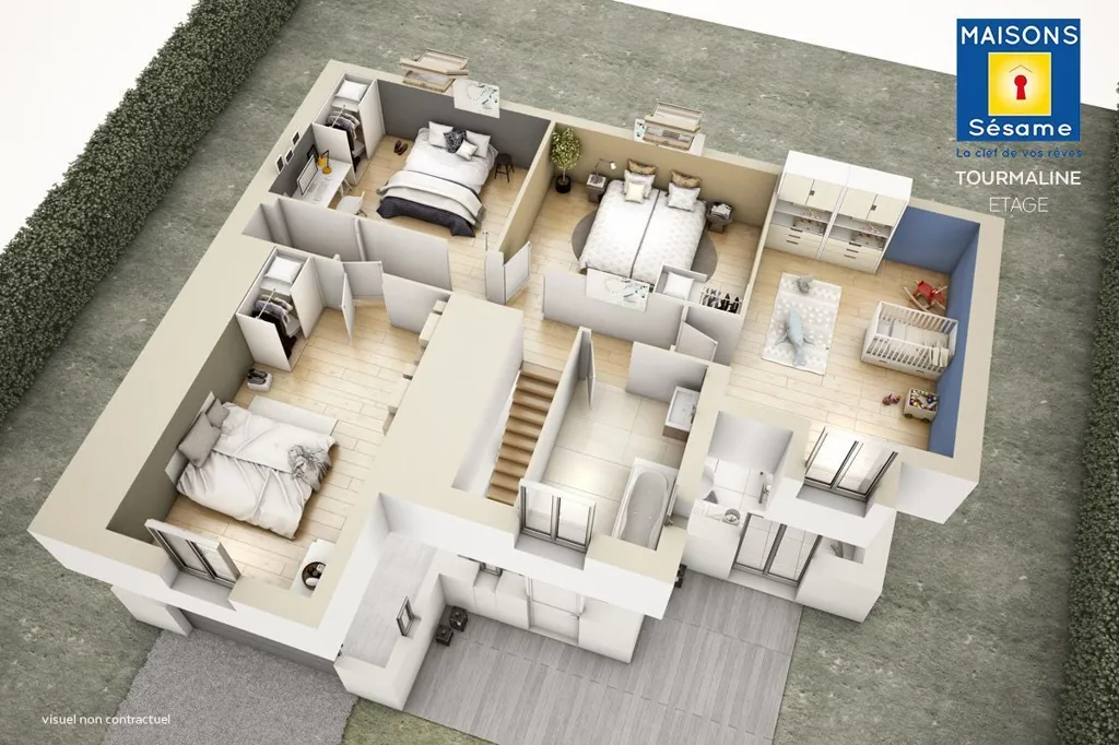 Plan - Maison Neuve avec Tour Centrale à Behoust