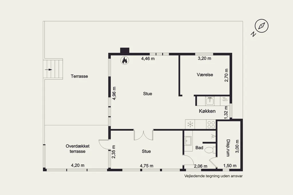 Plano - Vacation Home with Waterfront View in Sellerup Strand