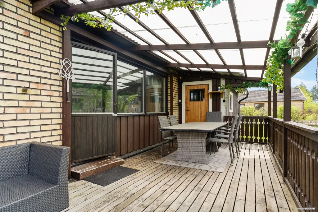 Terrasse - 1-Storey Villa with Garage in Näsbyn