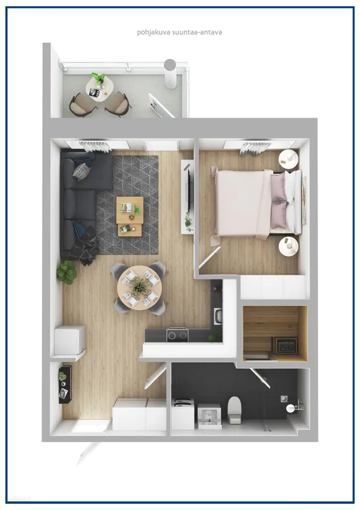 Plan - Modern Apartment with Sauna in Lappeenranta