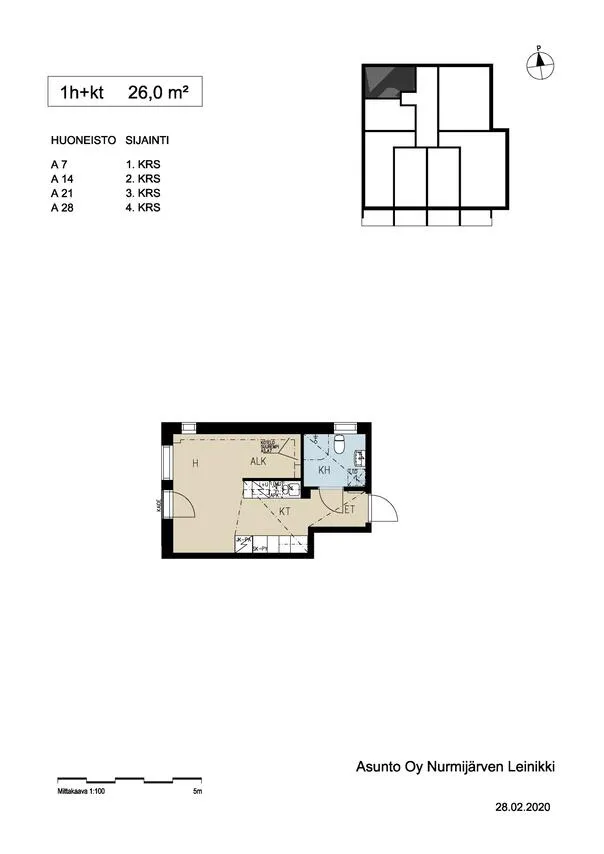 Plan - Modern Studio Flat in Klaukkala, Nurmijärvi