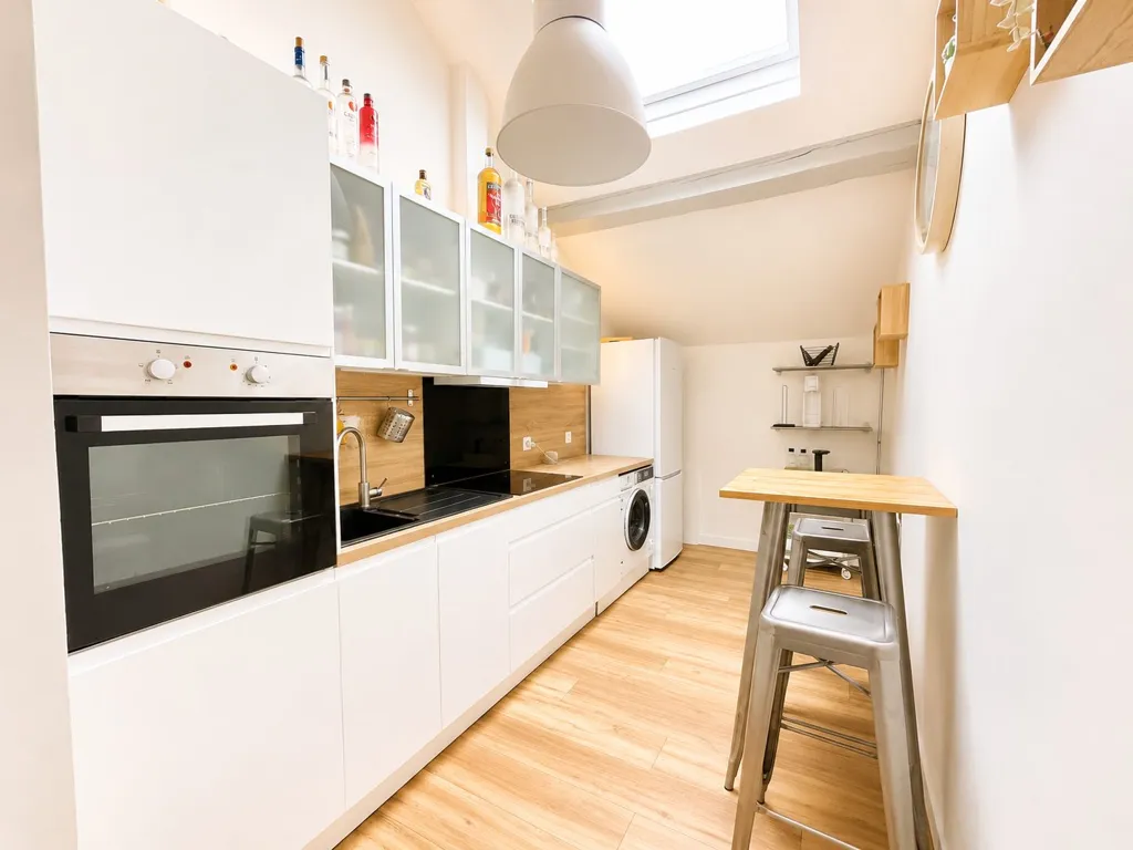 Cuisine - Appartement Duplex avec Jardin Partagé à Nancy