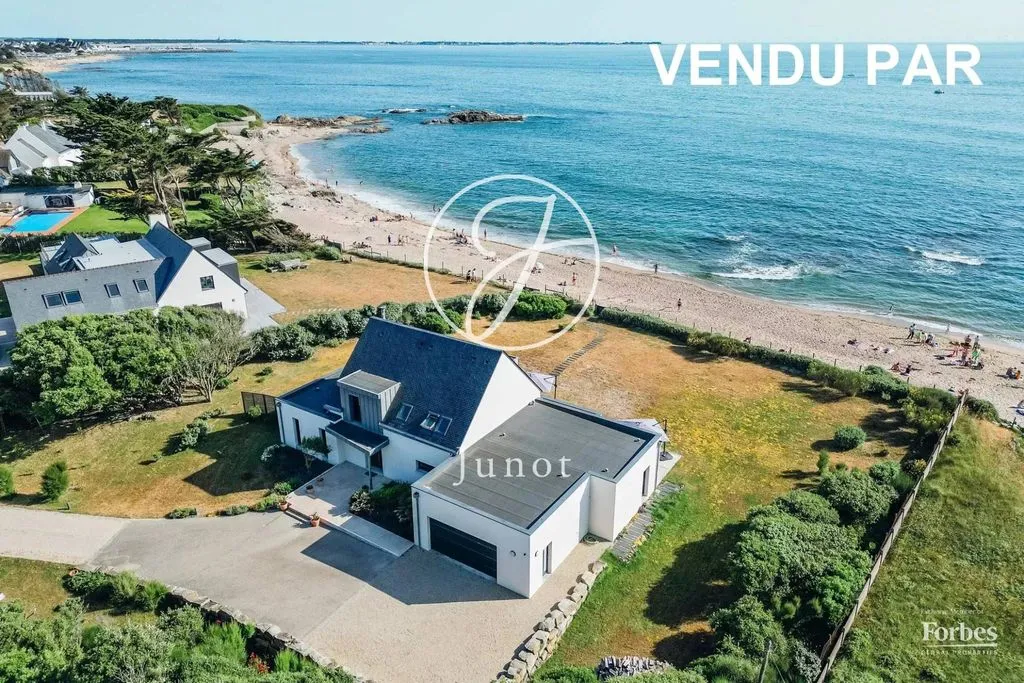 Vue aérienne - Villa Contemporaine avec Vue Mer à Piriac-sur-Mer