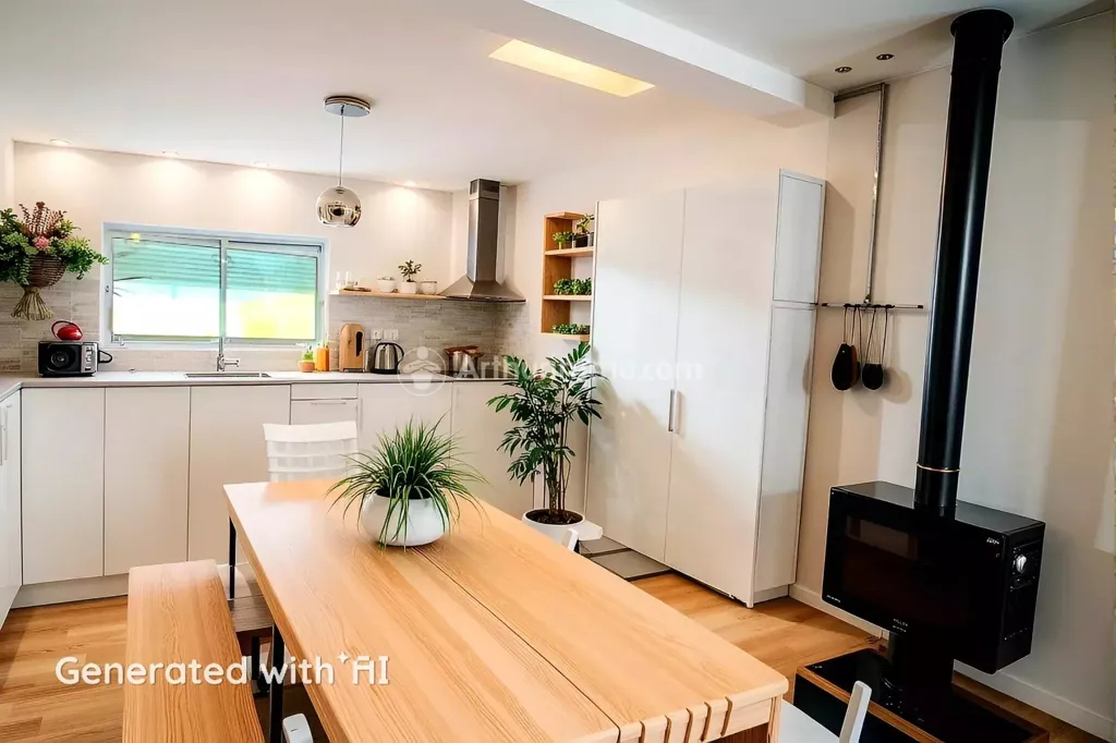 Cuisine - Villa Moderne au Calme avec Jardin à Burlats