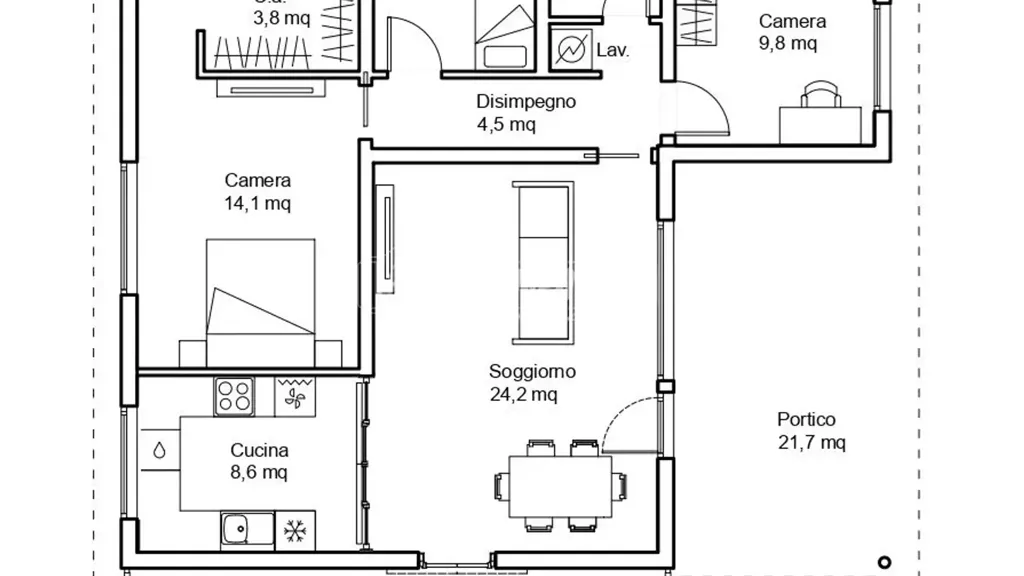 Planimetria - Contemporary Villa with Private Garden in Formello
