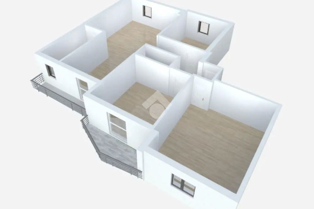 Floor Plan - Four-Bedroom Apartment with Sea View in Agrigento