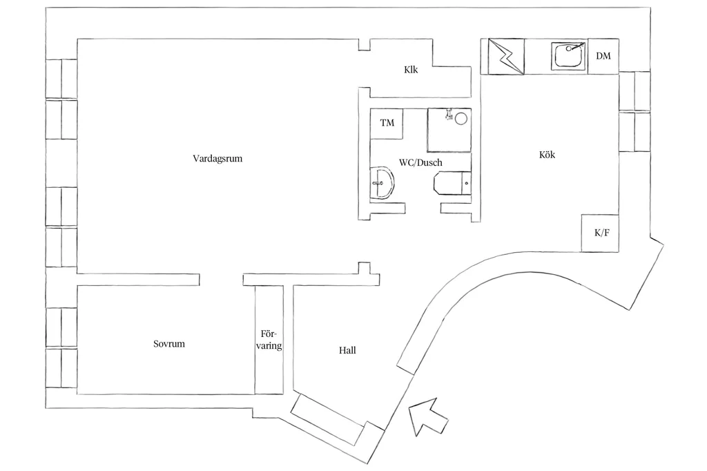 Plan - 1930s Charm with Modern Features in Kungsgatan