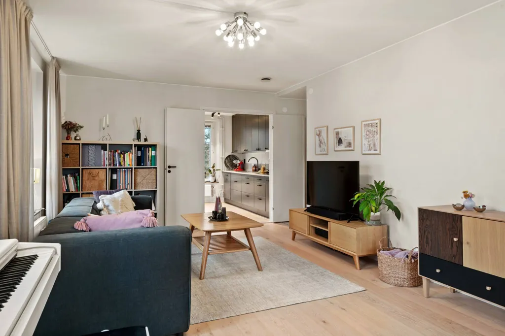 Séjour - Modern Flat with Slottspark View in Djursholm