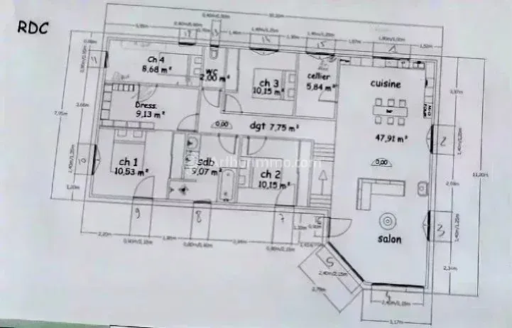 Plan - Villa Moderne au Calme avec Jardin à Burlats
