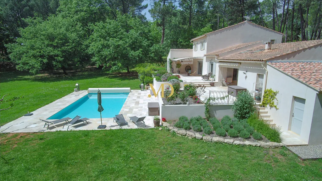 Vue aérienne - Maison avec Parc Boisé à Roussillon