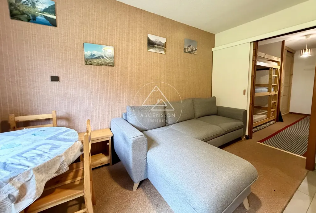 Séjour - Studio avec Coin Montagne et Balcon à Morzine