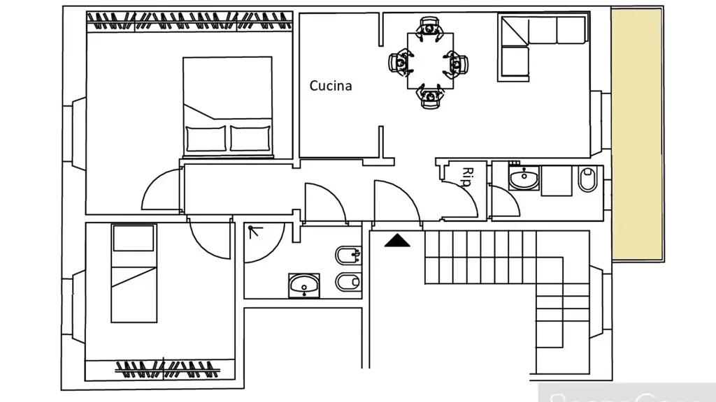 Plaan - Rustic-Style Apartment with Terrace in Florence