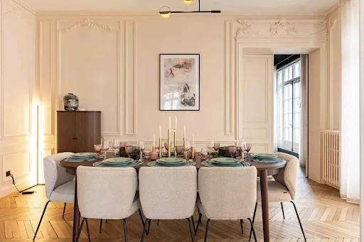 Salle à manger - Appartement de Luxe Haussmannien avec Vue Panoramique à Paris 8ᵉ