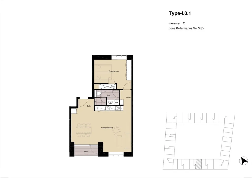 Planimetria - 2-Bedroom Flat with Waterfront in Copenhagen SV