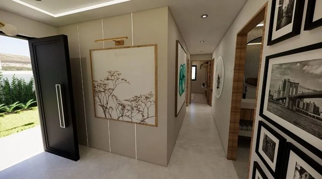 Hallway - Contemporary House with Pool in Sant Muç