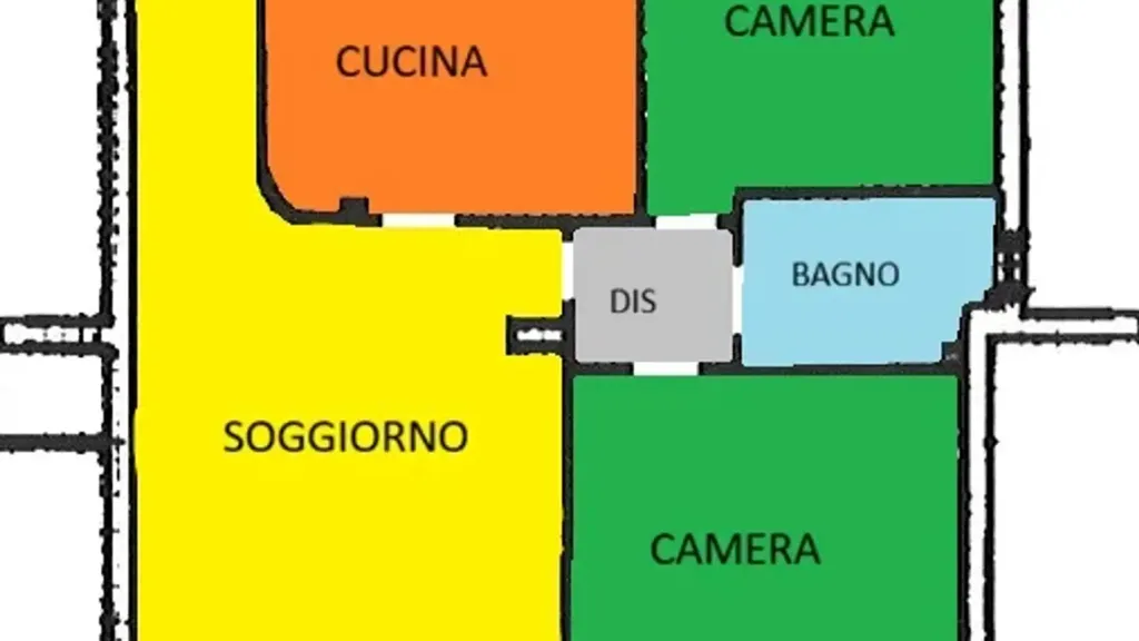 Floor Plan - Trilocale with Balcony in Pesaro