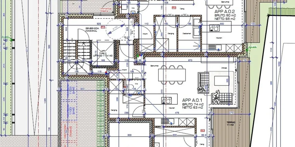 Plan - Appartement Niveau Parking avec Terrasse à Koersel